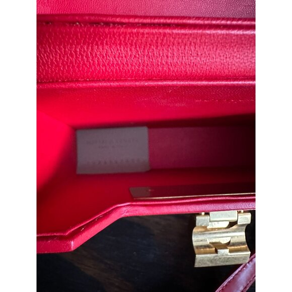 BOTTEGA VENETA Daisy Red Leather Cigarette Structured Crossbody Bag - Picture 11 of 13